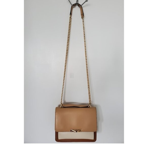 Michael Kors Jade Large Neutral Tri-Color Leather Crossbody - Picture 3 of 15